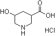 structure of CAS# 1171511-34-4, 5-Hydroxy-3-piperidinecarboxylic acid hydrochloride (1:1)