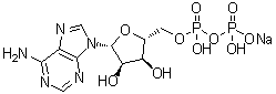 structure of CAS# 1172-42-5, Adenosine-5'-diphosphate monosodium salt;NSC 20267; Sodium ADP