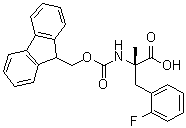 结构式 CAS# 1172127-44-4, N-[芴甲氧羰基]-2-氟-alpha-甲基-L-苯丙氨酸
