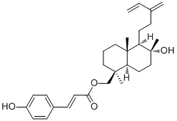 8alpha-Hydroxylabda-13(16),14-dien-19-yl p-hydroxycinnamate molecular structure (CAS 117254-98-5)