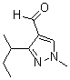 1-Methyl-3-(1-methylpropyl)-1H-pyrazole-4-carboxaldehyde molecular structure (CAS 1172893-08-1)