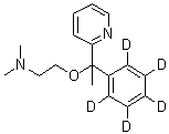结构式 CAS# 1173020-59-1, N,N-二甲基-2-[1-(2,3,4,5,6-五氘苯基)-1-吡啶-2-基乙氧基]乙胺
