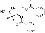 结构式 CAS# 1173824-58-2, 2-脱氧-2,2-二氟-D-赤式戊呋喃糖 3,5-二苯甲酸酯