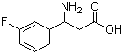 3-Amino-3-(3-fluorophenyl)propanoic acid molecular structure (CAS 117391-51-2)