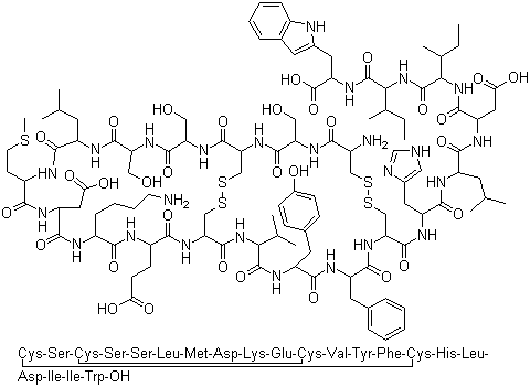 Endothelin 1 molecular structure (CAS 117399-94-7)