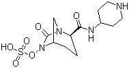 Sulfuric acid mono[(1R,2S,5R)-7-oxo-2-[(4-piperidinylamino)carbonyl]-1,6-diazabicyclo[3.2.1]oct-6-yl] ester molecular structure (CAS 1174018-99-5)