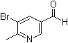 5-Bromo-6-methyl-3-pyridinecarboxaldehyde molecular structure (CAS 1174028-20-6)