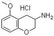 结构式 CAS# 117422-43-2, 3,4-二氢-5-甲氧基-2H-1-苯并吡喃-3-胺盐酸盐