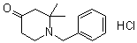 2,2-Dimethyl-1-(phenylmethyl)-4-piperidinone hydrochloride molecular structure (CAS 117623-50-4)