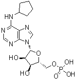 结构式 CAS# 117778-38-8, N-环戊基-5'-腺苷酸
