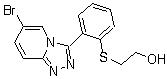 2-[[2-(6-Bromo-1,2,4-triazolo[4,3-a]pyridin-3-yl)phenyl]thio]ethanol molecular structure (CAS 1178560-66-1)