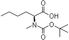 结构式 CAS# 117903-25-0, N-叔丁氧羰基-N-甲基-L-正亮氨酸