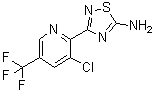 3-[3-Chloro-5-(trifluoromethyl)-2-pyridinyl]-1,2,4-thiadiazol-5-amine molecular structure (CAS 1179362-69-6)