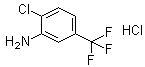 structure of CAS# 1179444-82-6, 2-Chloro-5-(trifluoromethyl)benzenamine hydrochloride (1:1)