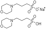 结构式 CAS# 117961-20-3, 3-(N-吗啉)丙磺酸半钠盐