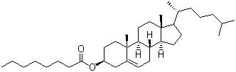 structure of CAS# 1182-42-9, Cholesteryl caprylate ;Cholest-5-ene-3-beta-yl octanoate