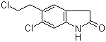 5-Chloroethyl-6-chloro-1,3-dihydro-2H-indole-2-one molecular structure (CAS 118289-55-7)
