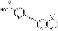 6-[2-(3,4-Dihydro-4,4-dimethyl-2H-1-benzothiopyran-6-yl)ethynyl]-3-pyridine carboxylic acid molecular structure (CAS 118292-41-4)