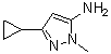 structure of CAS# 118430-74-3, 3-Cyclopropyl-1-methyl-1H-pyrazol-5-amine;3-Cyclopropyl-1-methyl-1H-pyrazole-5-amine; 5-Amino-3-cyclopropyl-1-methylpyrazole