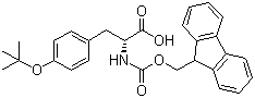 Fmoc-O-tert-butyl-D-tyrosine molecular structure (CAS 118488-18-9)