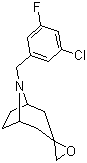 8-[(3-Chloro-5-fluorophenyl)methyl]spiro[8-azabicyclo[3.2.1]octane-3,2'-oxirane] molecular structure (CAS 1184917-32-5)