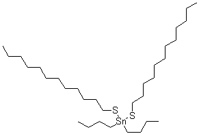 Dibutylbis(dodecylthio)stannane molecular structure (CAS 1185-81-5)