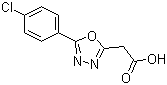 [5-(4-Chlorophenyl)-[1,3,4]oxadiazol-2-yl]acetic acid molecular structure (CAS 118509-31-2)