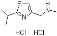 结构式 CAS# 1185167-55-8, N-甲基-2-异丙基-4-噻唑甲胺二盐酸盐