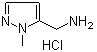 1-Methyl-1H-pyrazole-5-methanamine hydrochloride molecular structure (CAS 1185169-37-2)