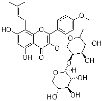 结构式 CAS# 118525-36-3, 箭藿苷 B
