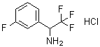 3-Fluoro-alpha-(trifluoromethyl)benzenemethanamine hydrochloride molecular structure (CAS 1185302-13-9)