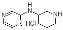 N-3-Piperidinyl-2-pyrazinamine hydrochloride molecular structure (CAS 1185307-47-4)