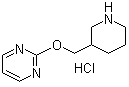 structure of CAS# 1185307-62-3, 2-(3-Piperidinylmethoxy)pyrimidine hydrochloride