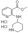 结构式 CAS# 1185307-66-7, 2-(3-哌啶基氨基)-3-吡啶羧酸甲酯盐酸盐