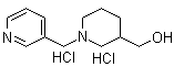 结构式 CAS# 1185307-98-5, 1-(3-吡啶基甲基)-3-哌啶甲醇盐酸盐
