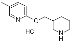 5-Methyl-2-(3-piperidinylmethoxy)pyridine hydrochloride molecular structure (CAS 1185308-79-5)