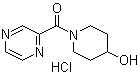 (4-Hydroxy-1-piperidinyl)-2-pyrazinylmethanone hydrochloride molecular structure (CAS 1185309-12-9)