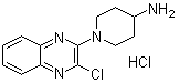 结构式 CAS# 1185309-53-8, 1-(3-氯-2-喹喔啉基)-4-哌啶胺盐酸盐