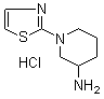 structure of CAS# 1185309-72-1, 1-(2-Thiazolyl)-3-piperidinamine hydrochloride