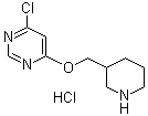 4-氯-6-(3-哌啶基甲氧基)嘧啶盐酸盐分子结构 (CAS 1185309-95-8)