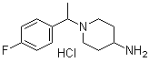结构式 CAS# 1185310-22-8, 1-[1-(4-氟苯基)乙基]-4-哌啶胺盐酸盐
