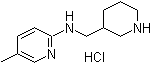 结构式 CAS# 1185312-77-9, 5-甲基-N-(3-哌啶基甲基)-2-吡啶胺盐酸盐