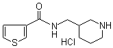 structure of CAS# 1185313-04-5, N-(3-Piperidinylmethyl)-3-thiophenecarboxamide hydrochloride