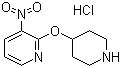 structure of CAS# 1185313-15-8, 3-Nitro-2-(4-piperidinyloxy)pyridine hydrochloride