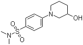 结构式 CAS# 1185313-49-8, 4-(3-羟基-1-哌啶基)-N,N-二甲基苯磺酰胺
