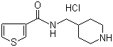N-(4-Piperidinylmethyl)-3-thiophenecarboxamide hydrochloride molecular structure (CAS 1185314-53-7)