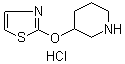 3-(2-Thiazolyloxy)piperidine hydrochloride molecular structure (CAS 1185315-02-9)