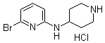 structure of CAS# 1185315-52-9, 6-Bromo-N-4-piperidinyl-2-pyridinamine hydrochloride