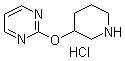 structure of CAS# 1185316-04-4, 2-(3-Piperidinyloxy)pyrimidine hydrochloride