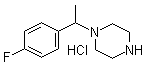 1-[1-(4-Fluorophenyl)ethyl]piperazine hydrochloride molecular structure (CAS 1185317-19-4)